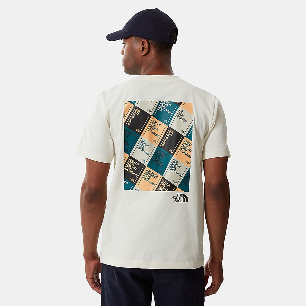 The North Face T-Shirts Mens Australia - The North Face Climb Graphic White (MWH-870932)